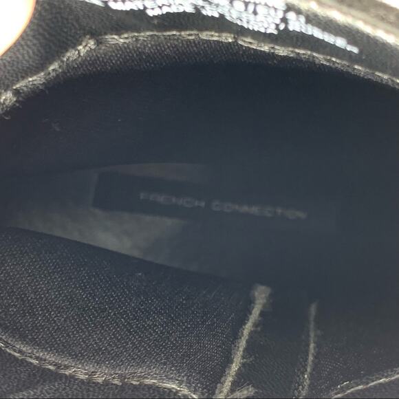 French Connection Jasmine Black Lug Sole Side Zip Ankle Booties Size 10 - Picture 9 of 10